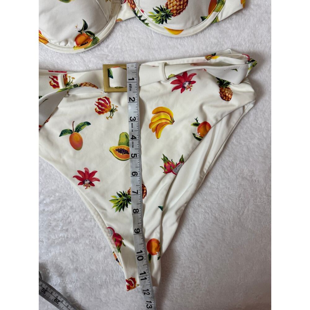 WeWoreWhat Claudia Top Emily Bottom Tropical Fruit Bikini Set S/M - Picture 7 of 9
